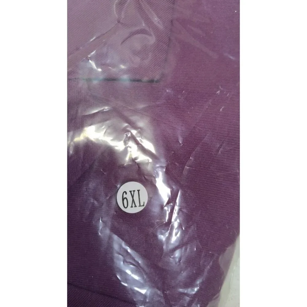 Brand New Zkhoecr Plum 3-Piece Men’s Big & Tall Suit – Size 6XL